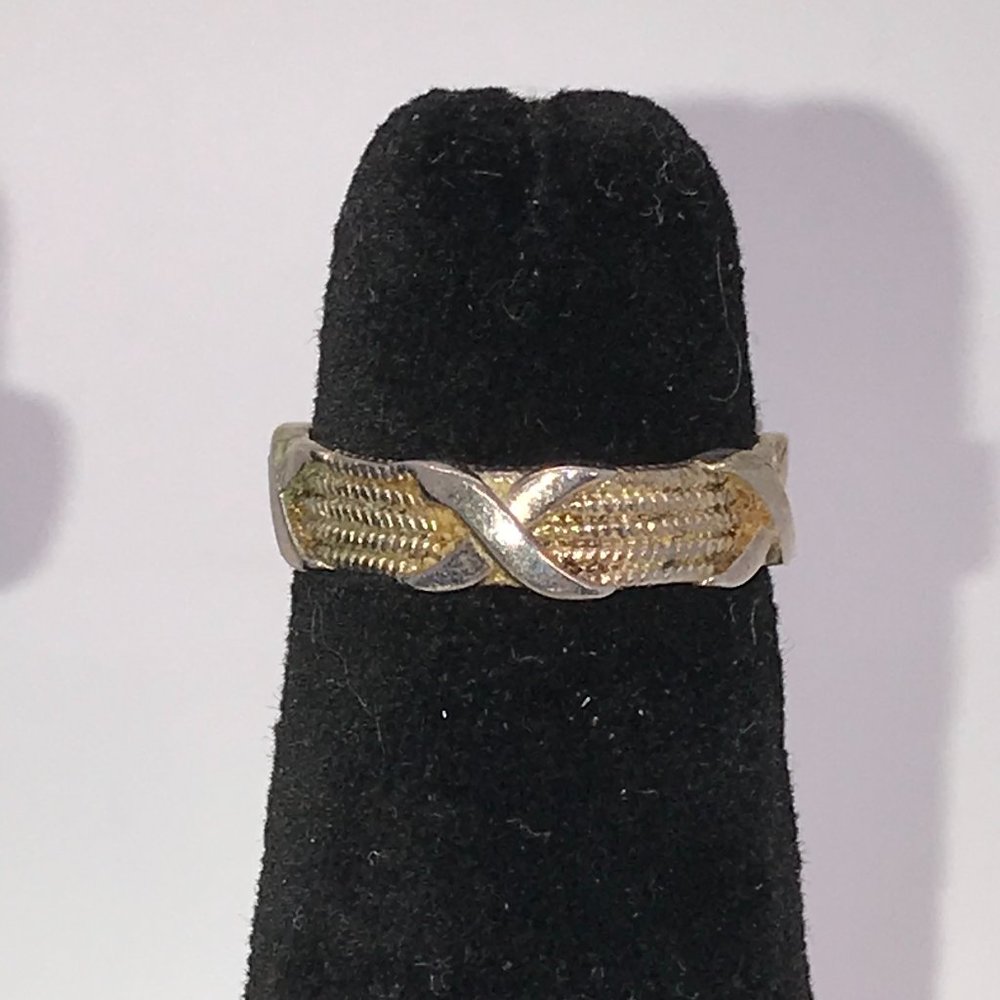 Silver X Ring, Size 6 1/2